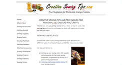 Desktop Screenshot of creativesewingtips.com